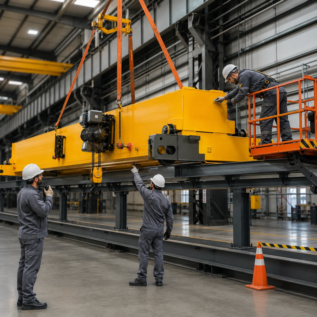 Instalação de equipamento para movimentação de cargas